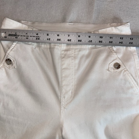 Spanx Stretch Twill Cropped Wide Leg Pull On White Pants Womens Size‎ Small - Picture 11 of 11